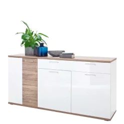 Sale Hochglanz Sideboard in Weiß - Icadro Sideboards