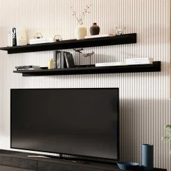 Sale Hochglanz TV Wohnwand in Schwarz - Funtana (fünfteilig) Wohnwände