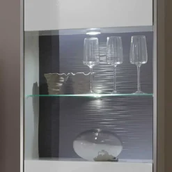 New Hochglanz Wohnwand Tacroma in Weiß (vierteilig) Wohnwände