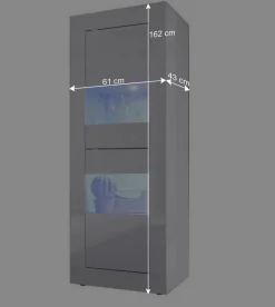 Sale Hochglanz Wohnzimmermöbel in Weiß - Sogno (zweiteilig) Wohnwände