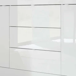 Sale Hochglanz Wohnzimmermöbel in Weiß - Sogno (zweiteilig) Wohnwände