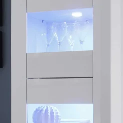 Sale Hochglanz Wohnzimmermöbel in Weiß - Sogno (zweiteilig) Wohnwände