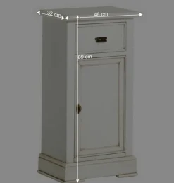 Outlet Hochkommode in Antikweiß - Annot Kommoden