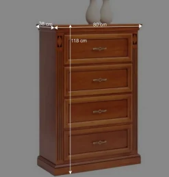 Outlet Hochkommode in Kirschbaumfarben - Manukau Kommoden