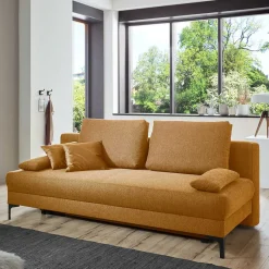 Sale Hochwertige Klappcouch in hellem Braun - Heavens Betten|Sofas