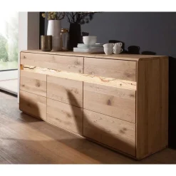 Sale Hochwertiges Wildeiche Sideboard 184x86x44 cm - Acmida Sideboards