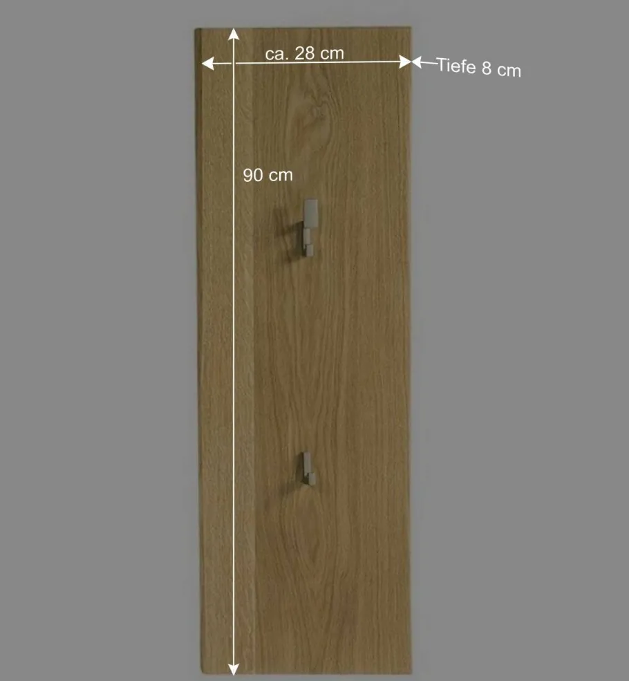 Clearance Holz Garderoben Set aus Eiche - Avidora (vierteilig) Garderoben