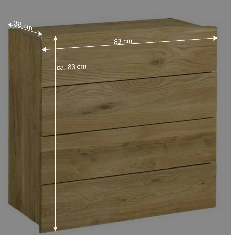 Clearance Holz Garderoben Set aus Eiche - Avidora (vierteilig) Garderoben