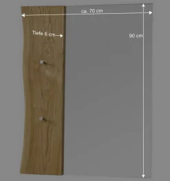 Clearance Holz Garderoben Set aus Eiche - Avidora (vierteilig) Garderoben