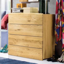 Clearance Holz Garderoben Set aus Eiche - Avidora (vierteilig) Garderoben