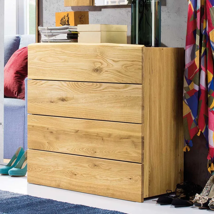 Clearance Holz Garderoben Set aus Eiche - Avidora (vierteilig) Garderoben