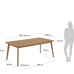 Online Holz Gartentisch mit Butterflyauszug - Delphio Tische