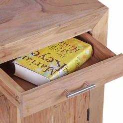 Outlet Holz Nachtschränkchen Vislan mit Schublade und Schrankfach Kommoden