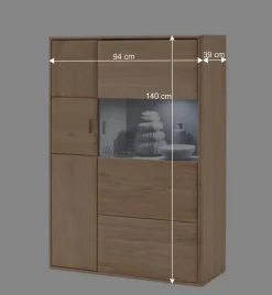 Sale Holz Wohnkombination 328 cm breit - Vernella (vierteilig) Wohnwände