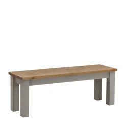 Best Holzbank Ziamora in Grau Kiefer massiv Sitzbank