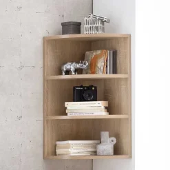Clearance Holzdekor HĂ€ngeregal fĂŒr die Ecke - Estateas Regale