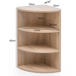 Clearance Holzdekor Hängeregal für die Ecke - Estateas Regale