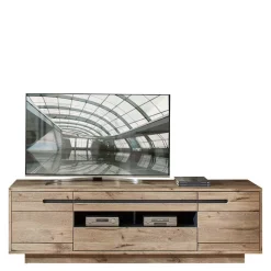 Holzoptik TV Anbauwand Set - Zelio (dreiteilig) Wohnwände