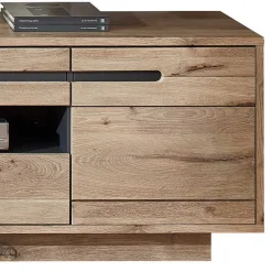 Holzoptik TV Anbauwand Set - Zelio (dreiteilig) Wohnwände