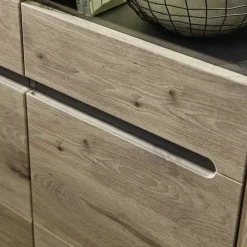 Holzoptik TV Anbauwand Set - Zelio (dreiteilig) Wohnwände