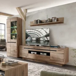 Online Holzoptik Wohnwand in Wildeiche - Zelio (dreiteilig) Wohnwände