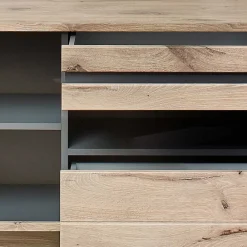 Online Holzoptik Wohnwand in Wildeiche - Zelio (dreiteilig) Wohnwände