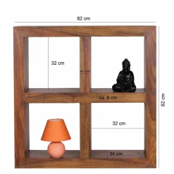 Clearance Holzregal massiv Hoslo quadratisches Design Regale