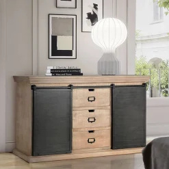 Best Industrial Chic Anrichte mit Schiebetüren - Jantonia Sideboards