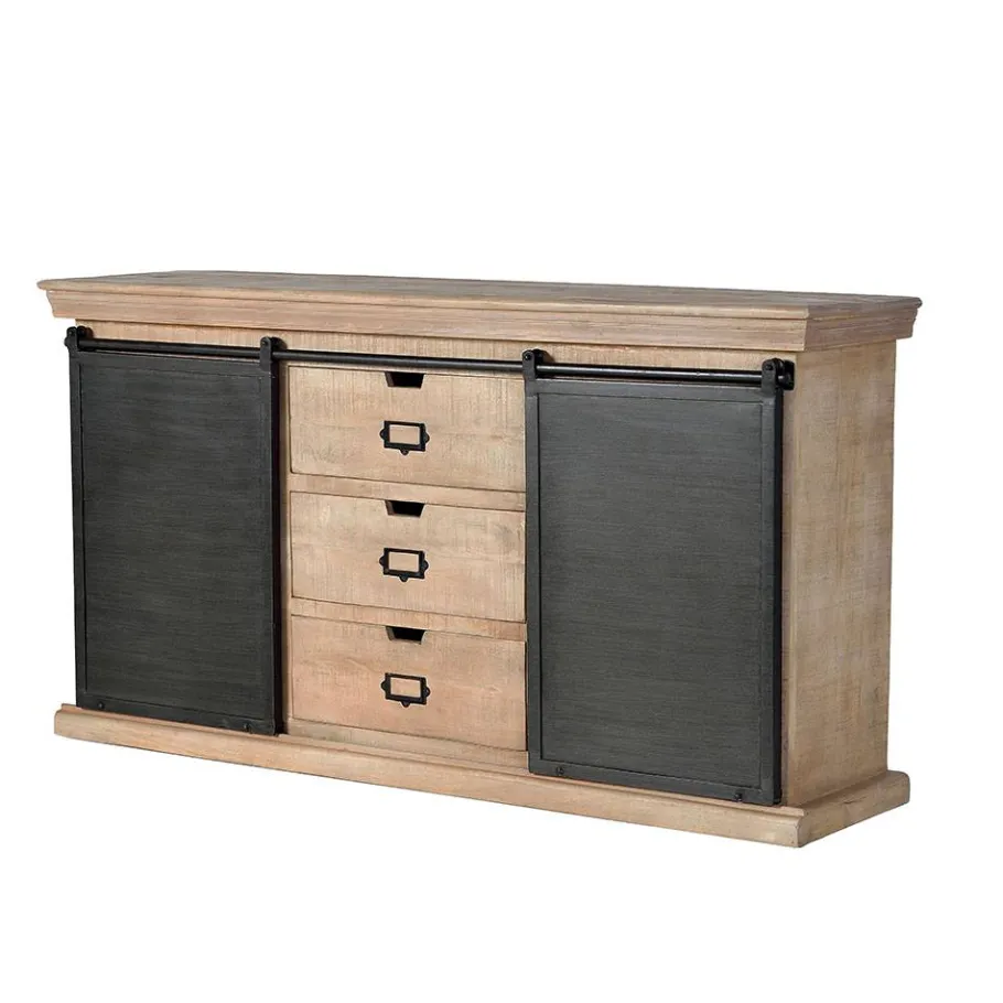 Best Industrial Chic Anrichte mit Schiebetüren - Jantonia Sideboards