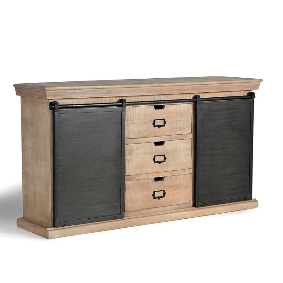 Best Industrial Chic Anrichte mit Schiebetüren - Jantonia Sideboards