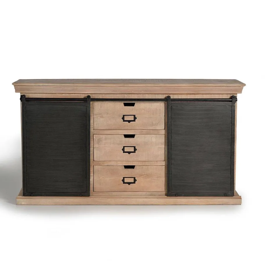 Best Industrial Chic Anrichte mit Schiebetüren - Jantonia Sideboards
