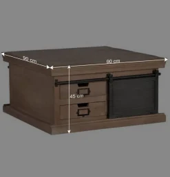 Hot Industrial Chic Couchtisch mit Stauraum - Jantonia Tische