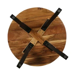 Outlet Industrial Couchtisch mit runder Platte - Fresh Tische