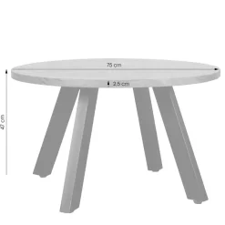 Outlet Industrial Couchtisch mit runder Platte - Fresh Tische