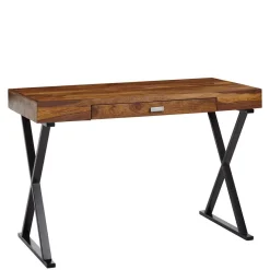 Industrial Design Schreibtisch aus Sheesham Holz - Apolon Tische