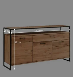 Best Industrial Kommode aus Wildeiche und Stahl - Ingbo Sideboards