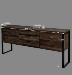 Best Industrial Sideboard mit viel Bodenfreiheit - Srecla Sideboards