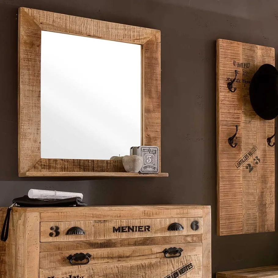 Best Industry Garderobenmöbel Indri aus Mangobaum Massivholz (sechsteilig) Garderoben