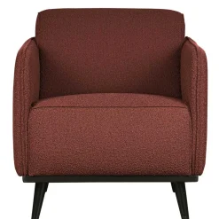 Best Kastanienfarbener Boucle Polstersessel mit Federkern - Asmatio Sessel