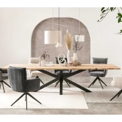 Küchentisch mit Baumkanten Eiche - Deconda Tische