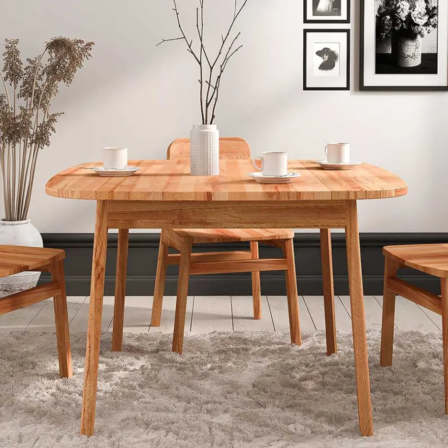 New Kernbuche Esszimmertisch mit 90 cm Tiefe - Lana Tische