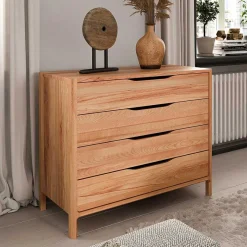 Sale Kernbuche Kommode mit vier Schubladen - Lana Kommoden