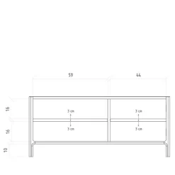 Best Kernbuche TV Element mit einer Tür - Lana Tv & Hifi-Möbel|Lowboards