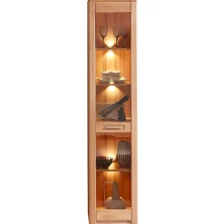 Best Kernbuche Vitrine mit einer Tür - Amyonta Vitrinen|Schränke