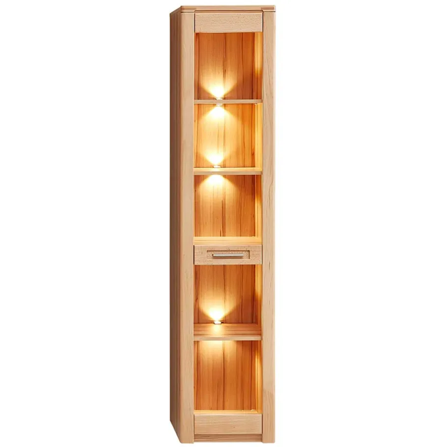 Best Kernbuche Vitrine mit einer Tür - Amyonta Vitrinen|Schränke