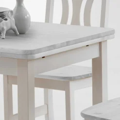 Online Kiefer Esstisch Vironegras in Weiß Tische