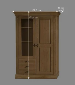 Sale Kiefer Wohnwand Piatra teilmassiv gelaugt und geölt (dreiteilig) Wohnwände