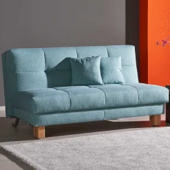 Best Klappbares Schlafsofa in Türkis Ejawan inkl. loser Kissen Sofas