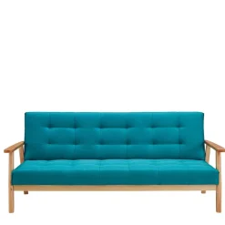 Sale Klappcouch in Petrol & Eukalyptus Natur - Barne Sofas