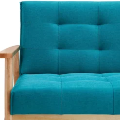 Sale Klappcouch in Petrol & Eukalyptus Natur - Barne Sofas